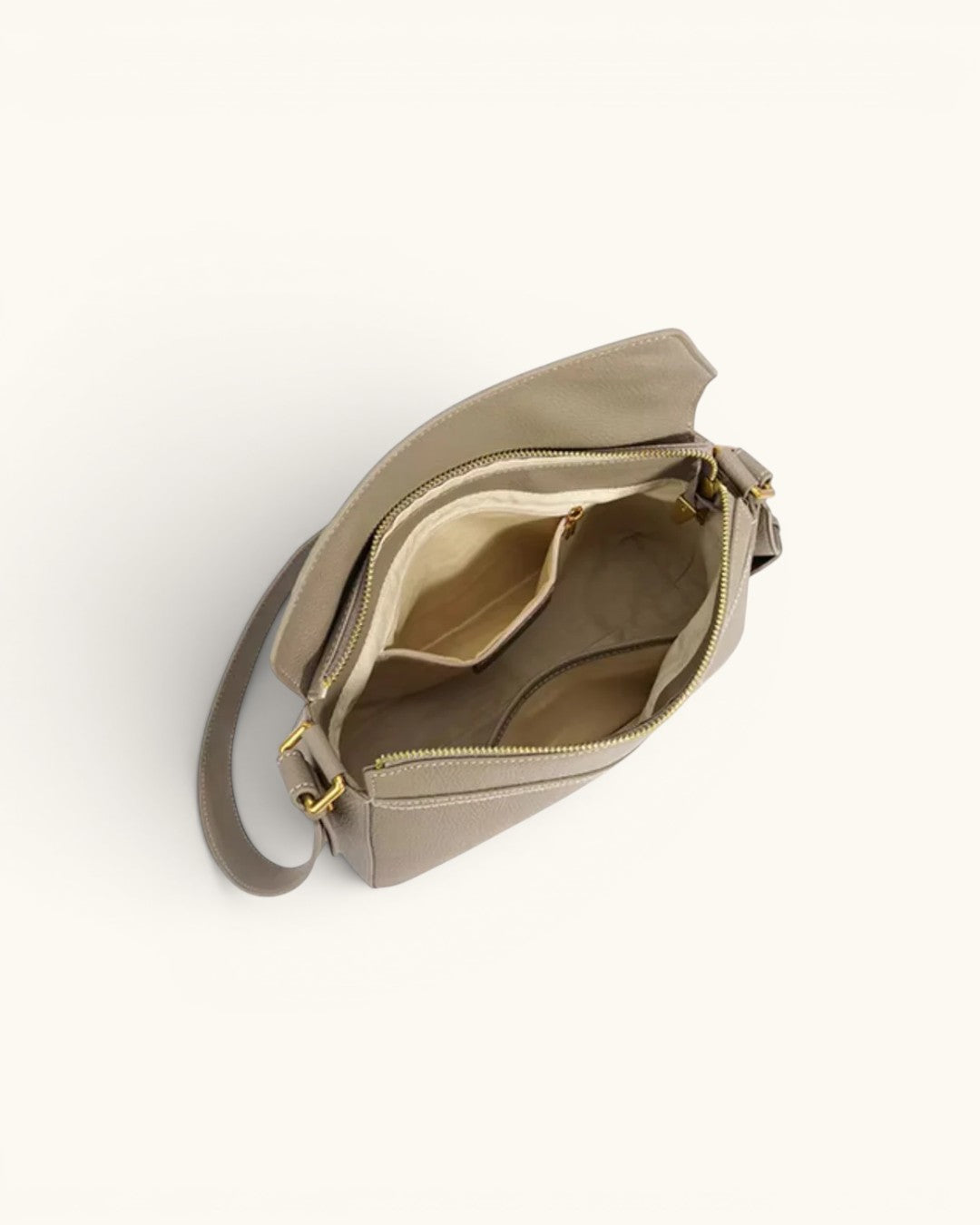 The Lotus Leather Sling Handbag in Pure Leather