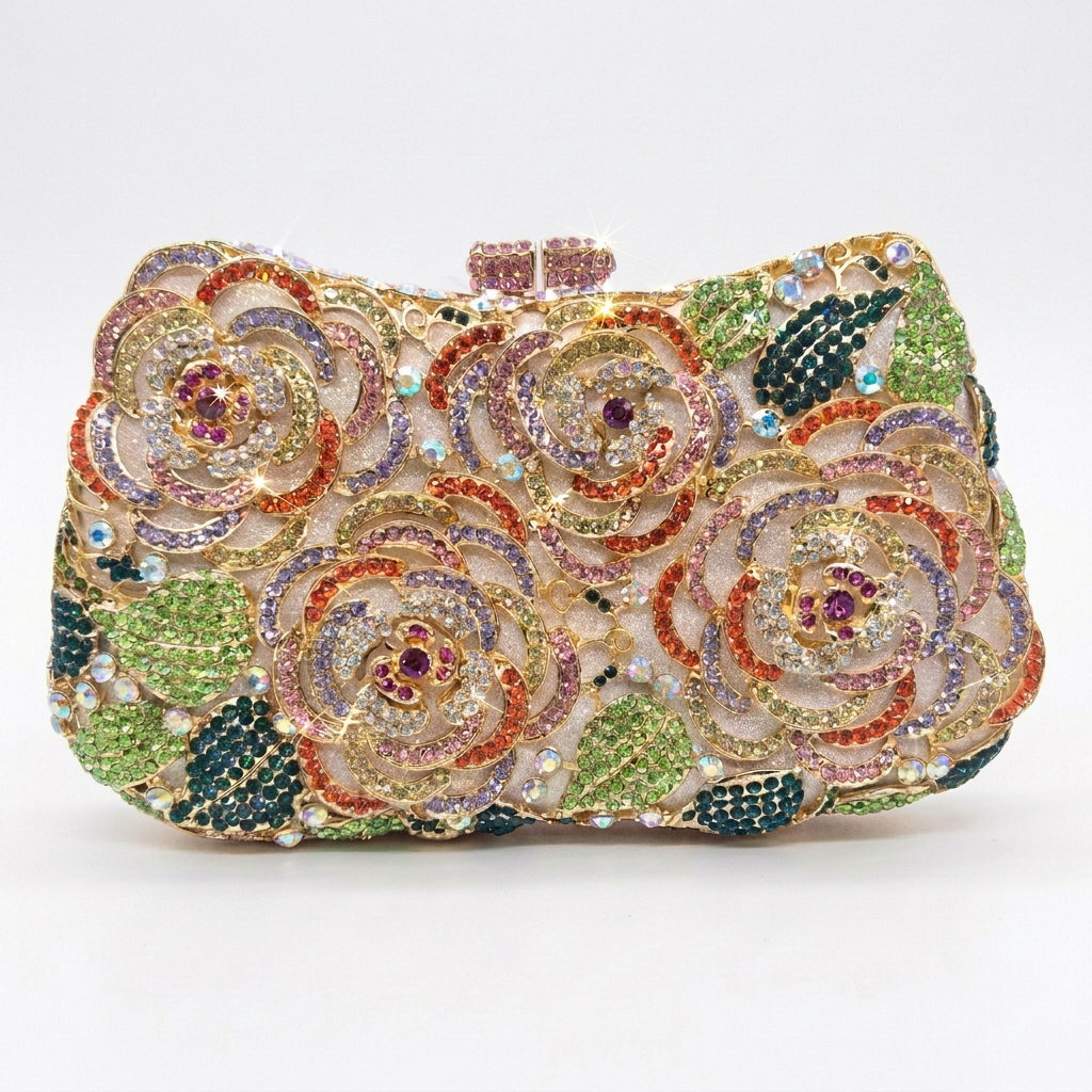 Camellia Crystal Clutch