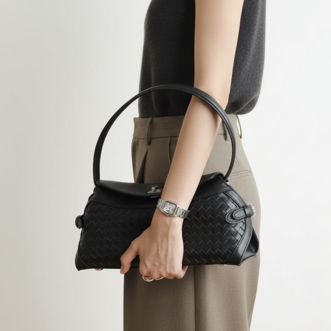 Linea Intrecciata bag in pure leather