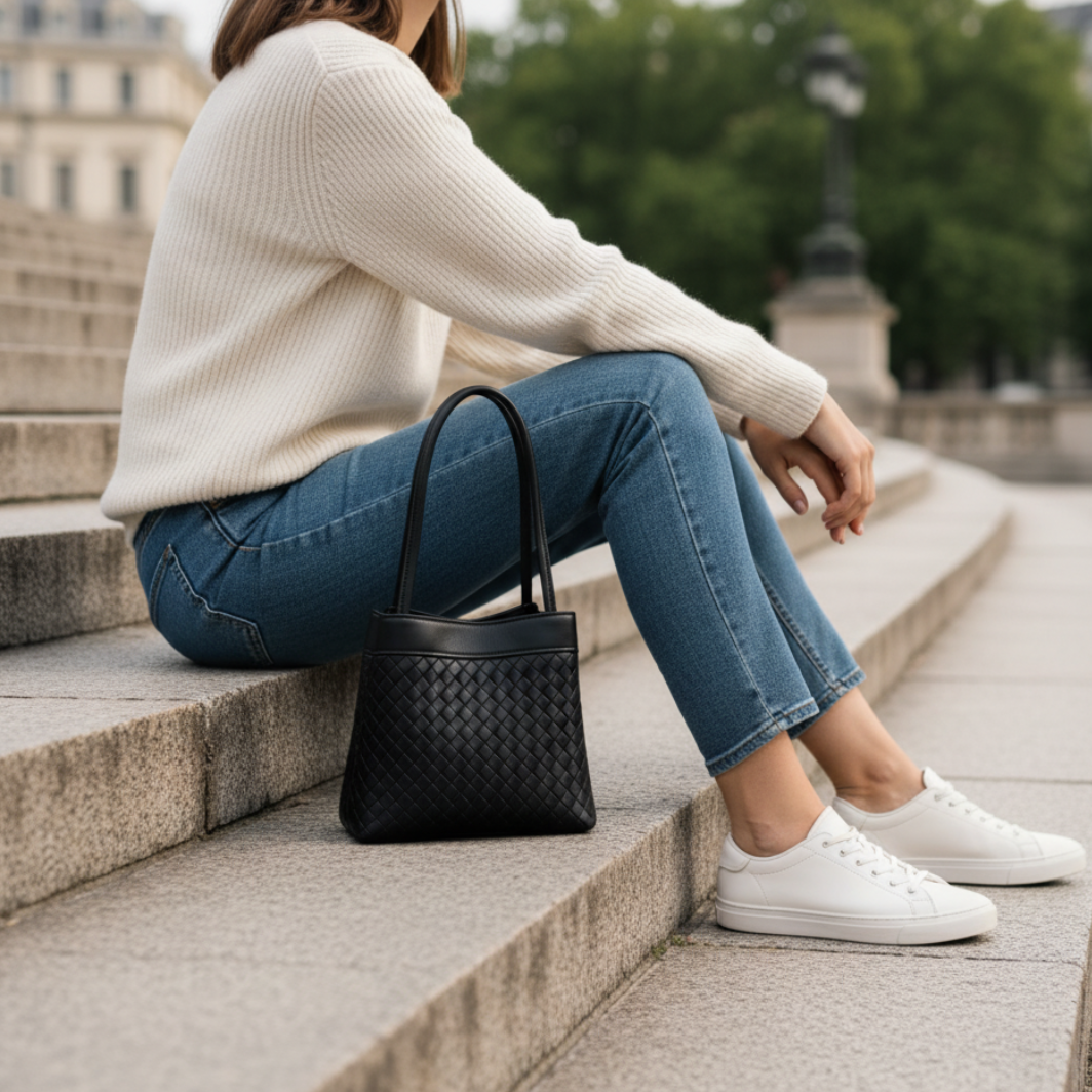 Luna Nocturne Leather Handbag