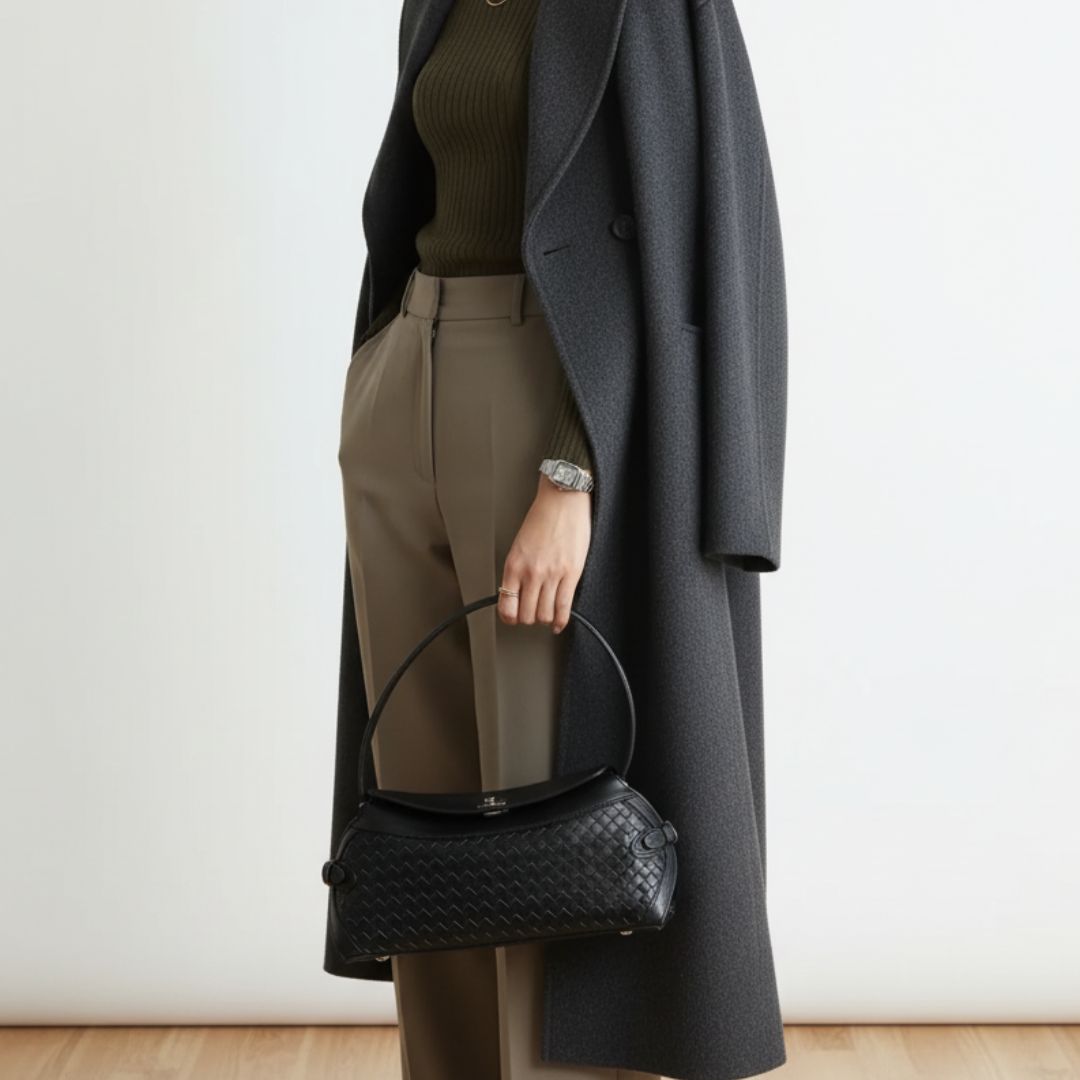 Linea Intrecciata bag in pure leather
