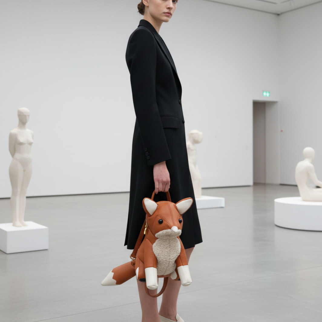 Foxelle Charm Leather Handbag