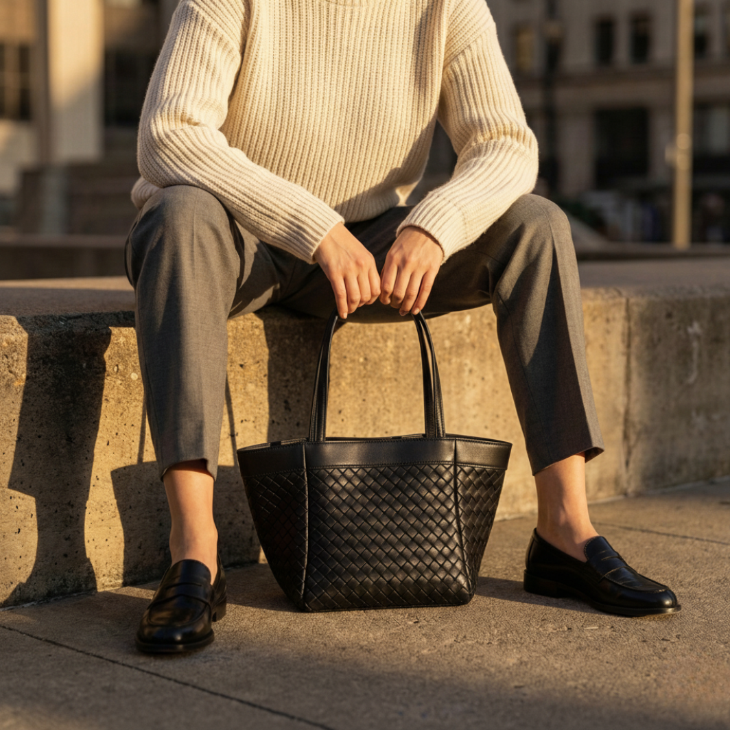 Luna Nocturne Leather Handbag