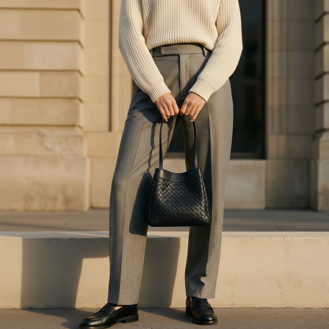 Luna Nocturne Leather Handbag