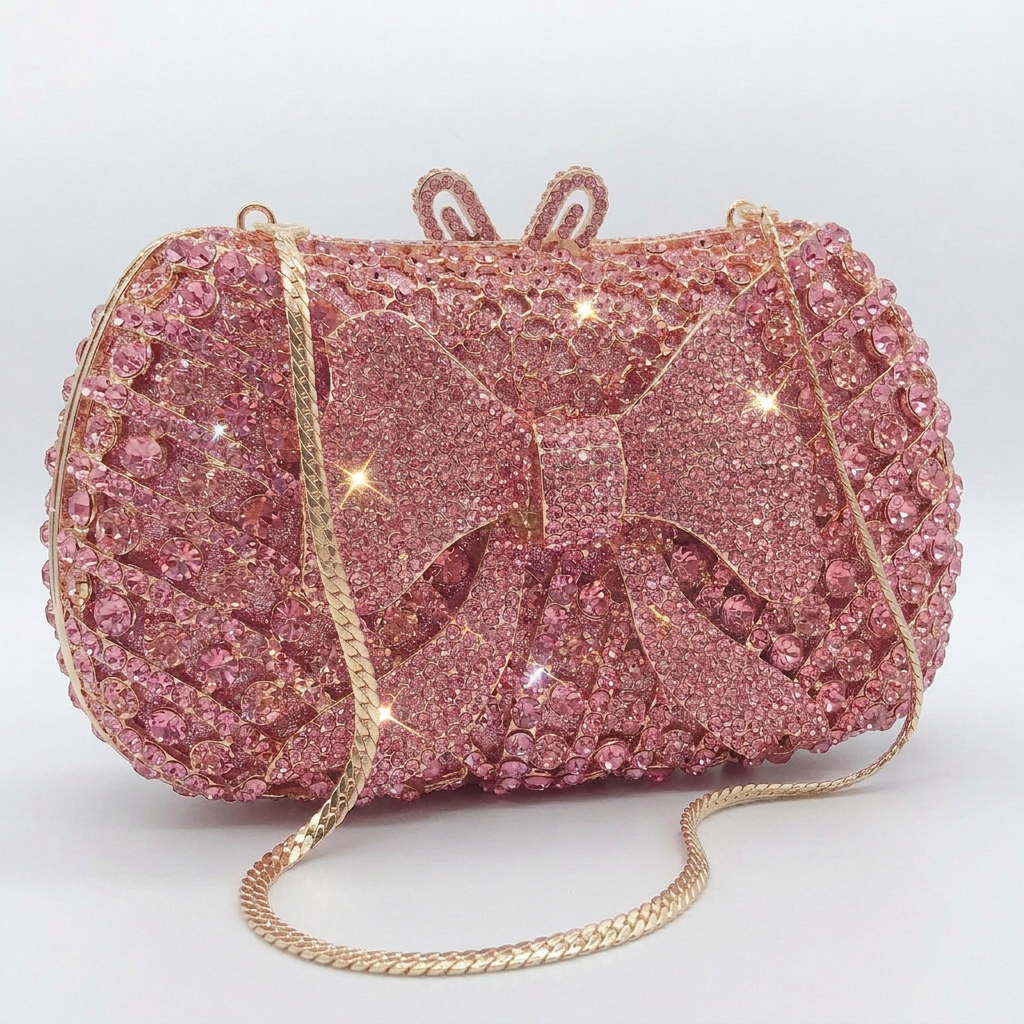 Bow Belle Crystal Clutch