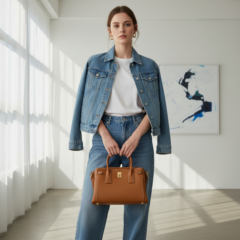 Monica Bag in Pure Leather