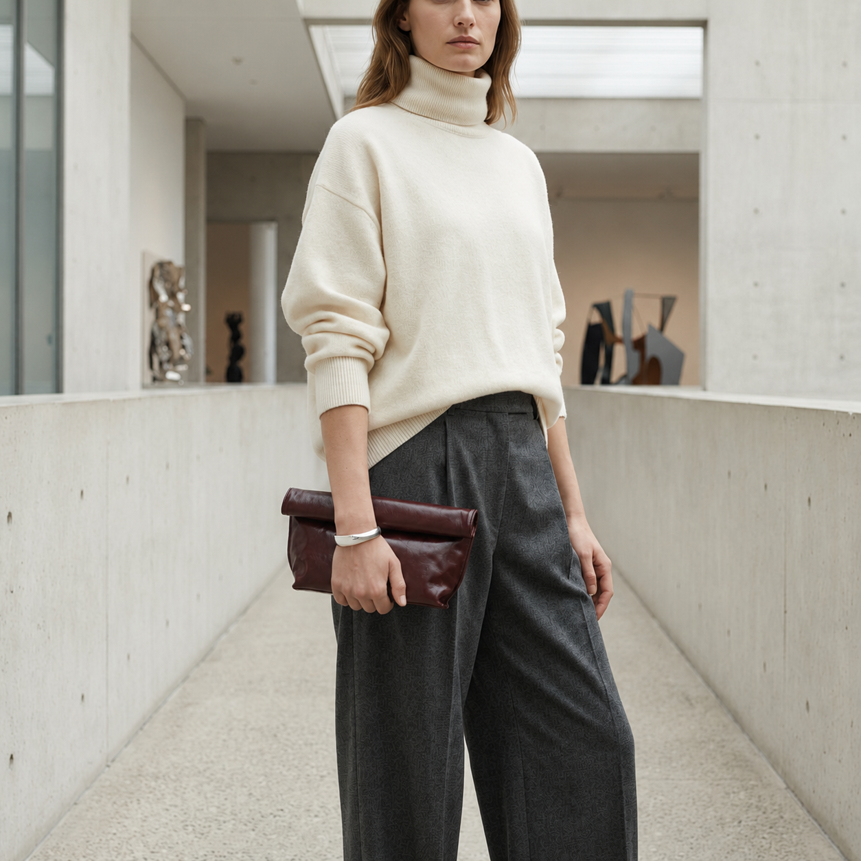 Margot clutch bag in Vegan Leather