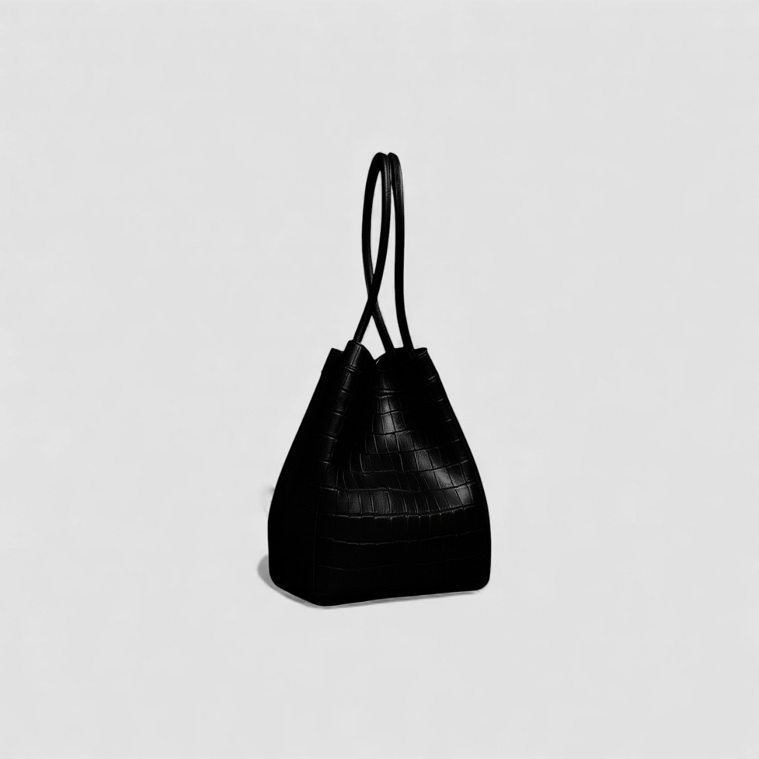 Luna Noir Leather Handbag