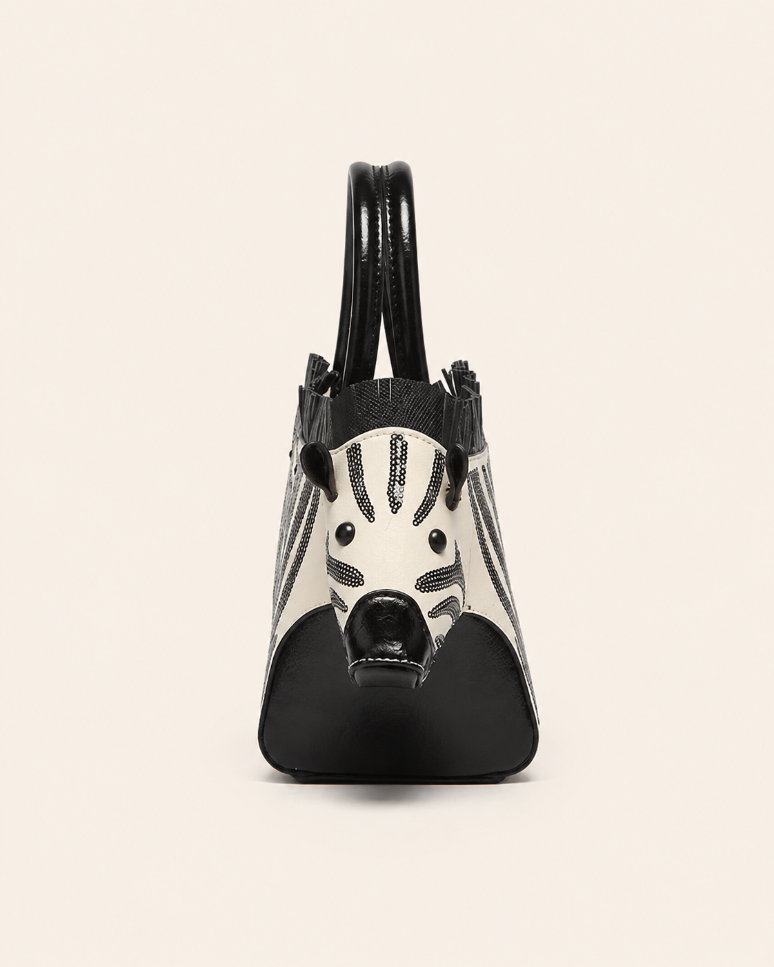 Zebretta Noir Handbag in Vegan Leather