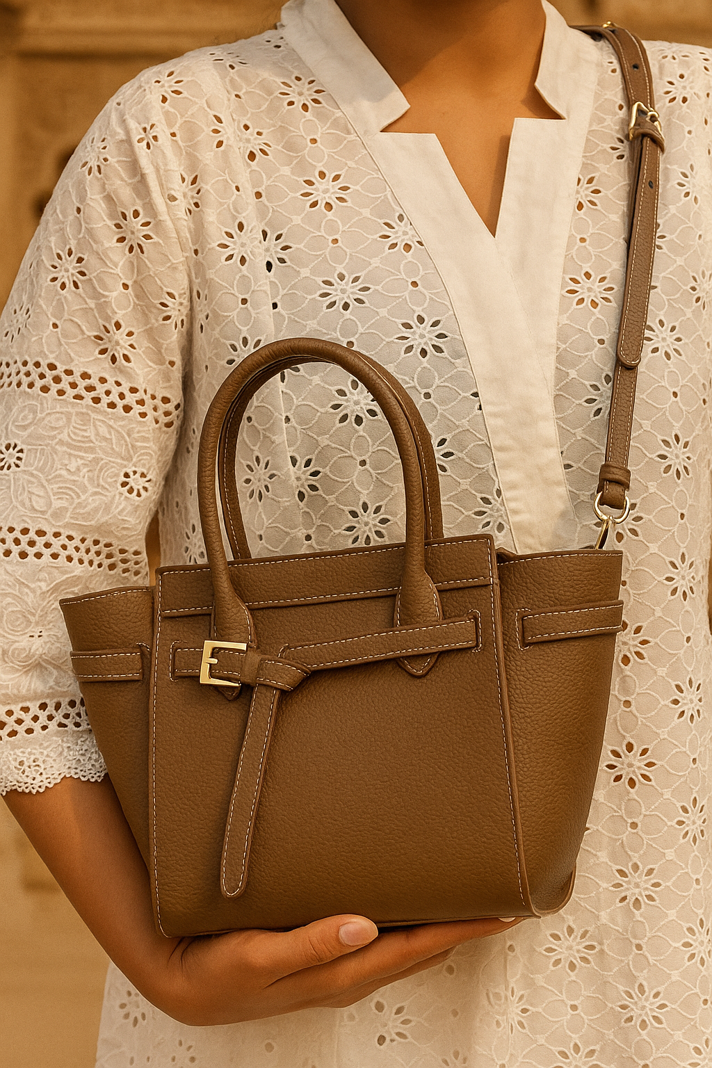 Falak Leather Bag in Pure Leather