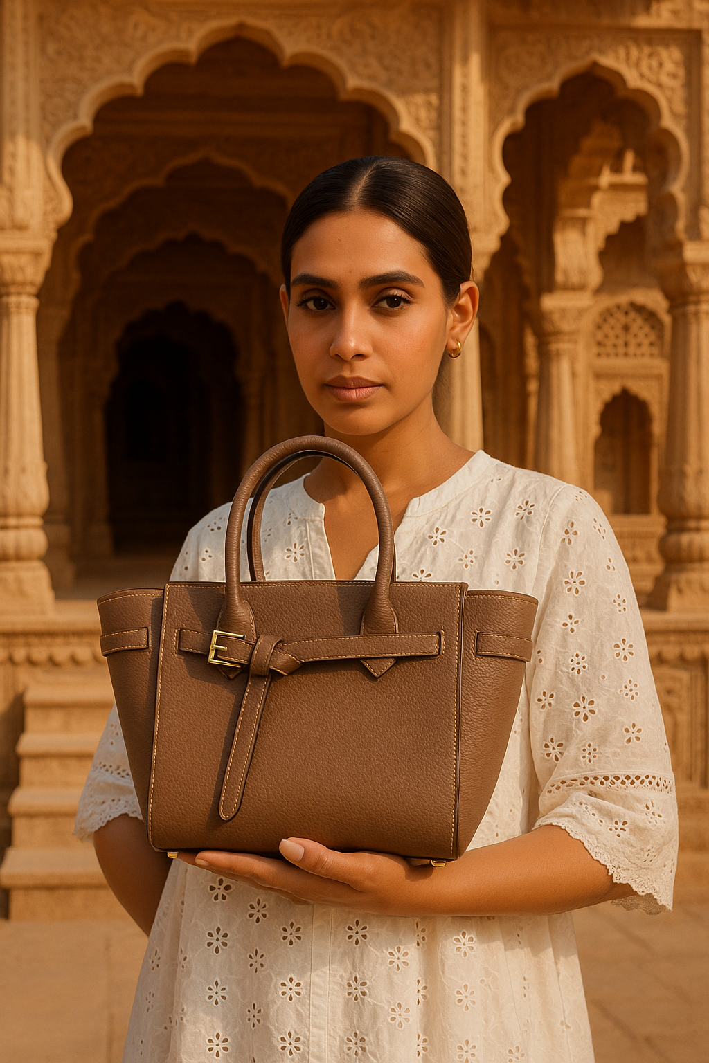 Falak Leather Bag in Pure Leather