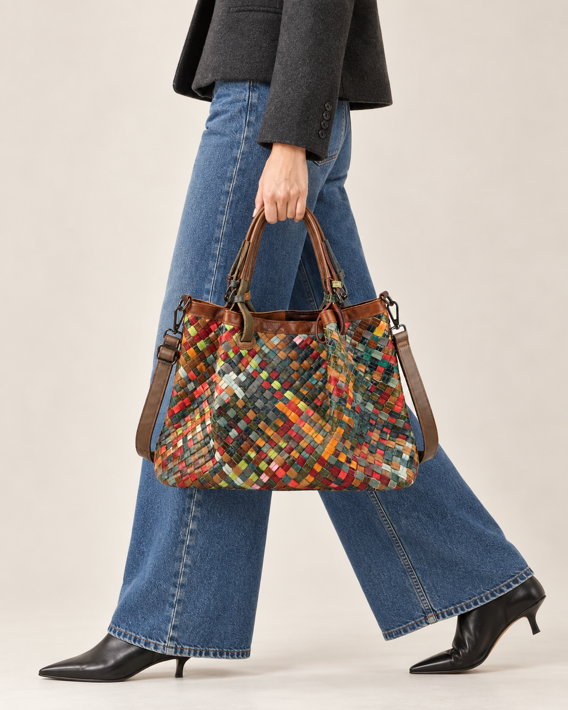 Mosaic Weave Tote