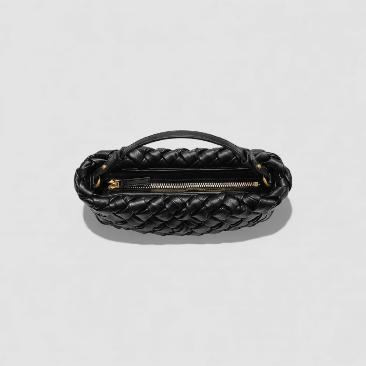 Noir Weave Sling in Vegan Leather