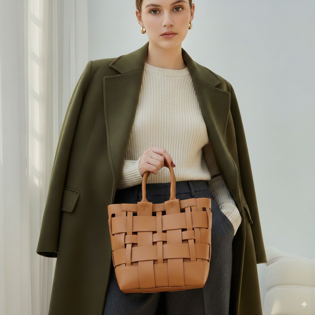 Yiva Weave Handbag in Vegan Leather