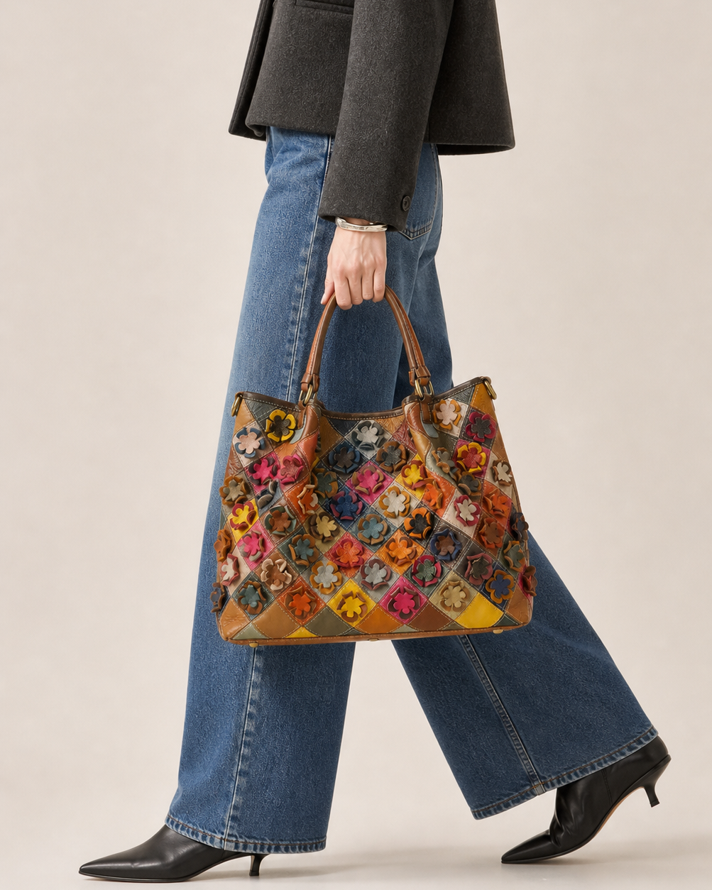 Bloom Tote in Pure Leather