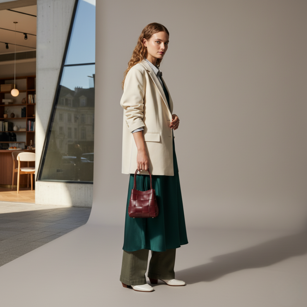 Luna Obsidian Leather Handbag