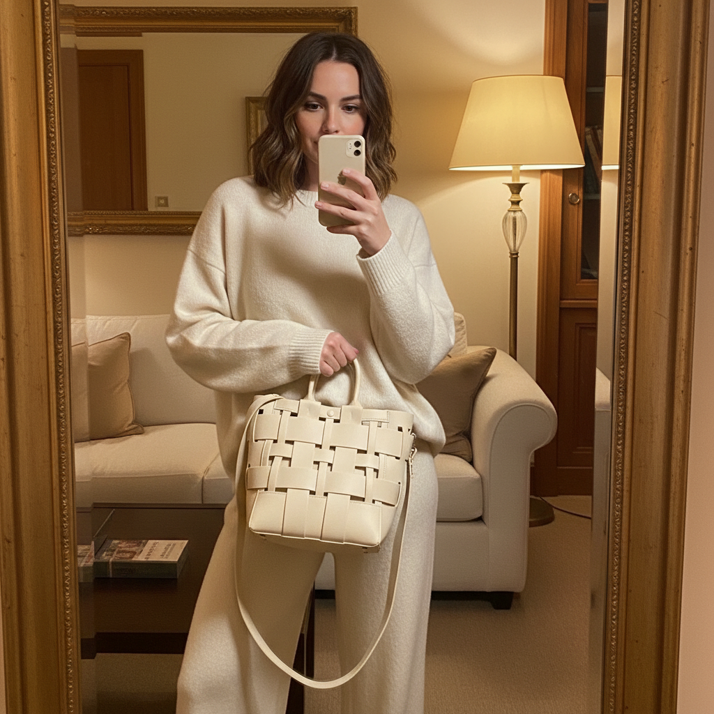 Yiva Weave Handbag in Vegan Leather