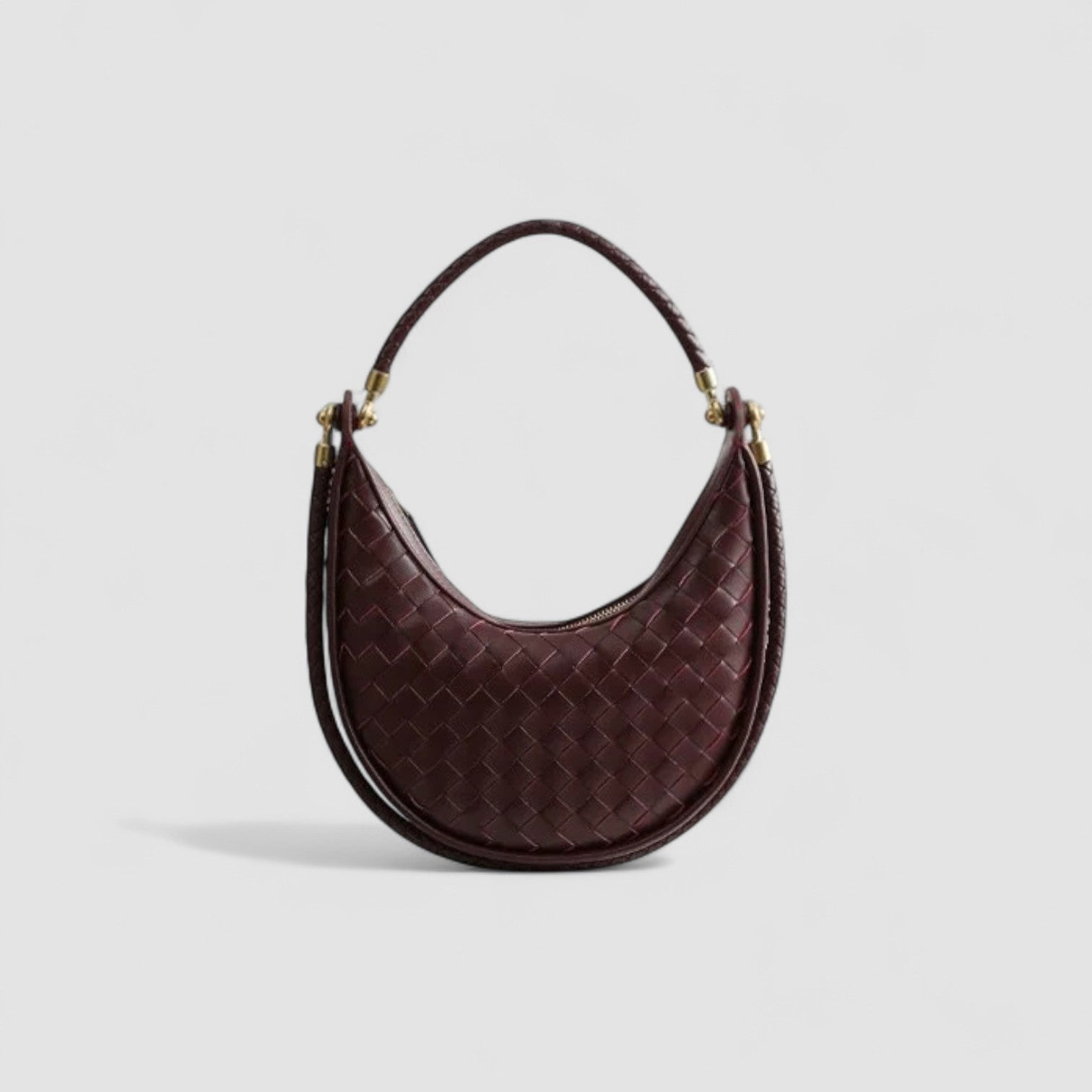 Elena Crescent Bag in Pure Leather