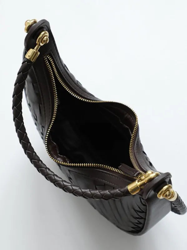 Elena Crescent Bag in Pure Leather