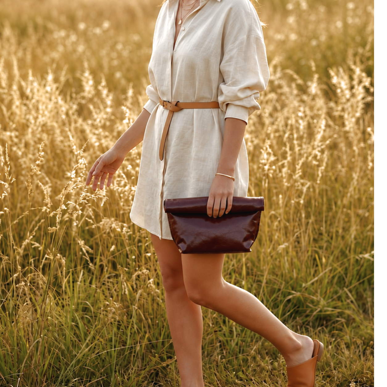 Margot clutch bag in Vegan Leather
