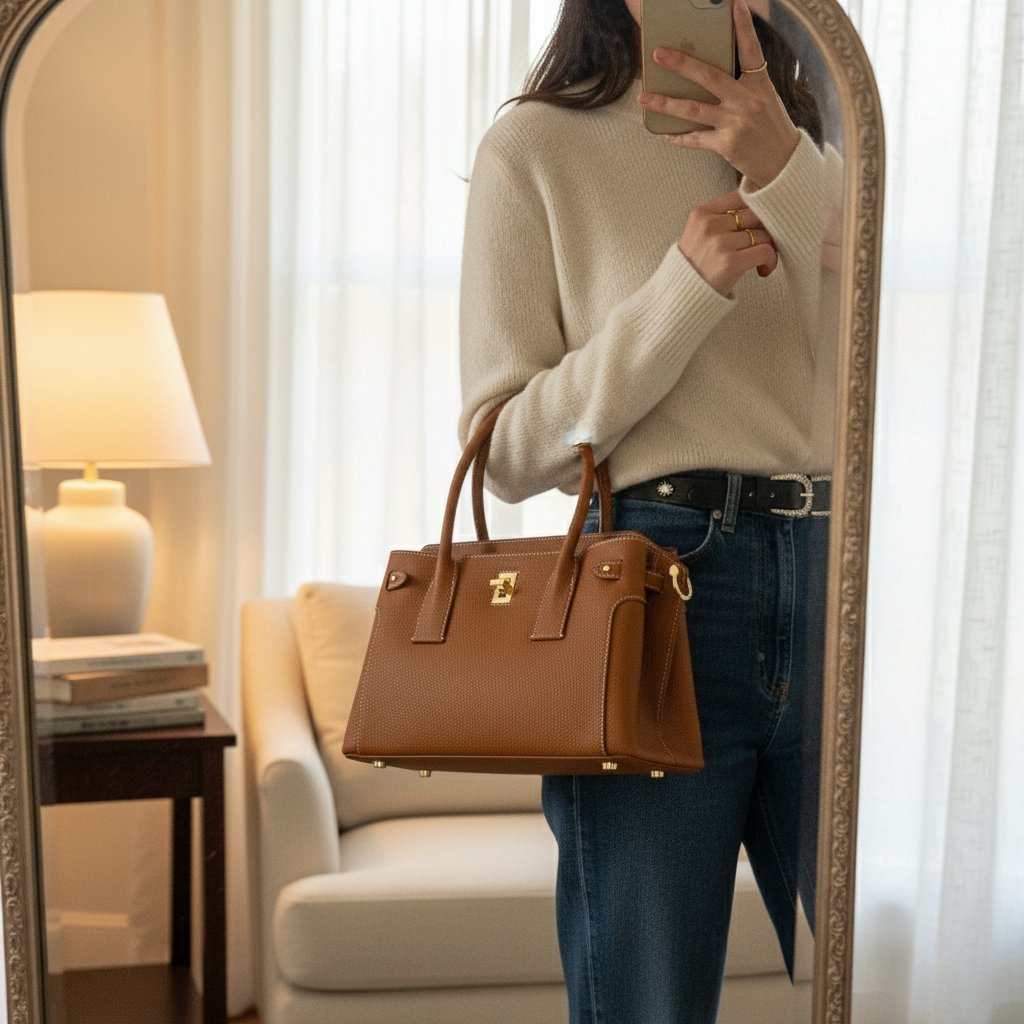 Monica Bag in Pure Leather