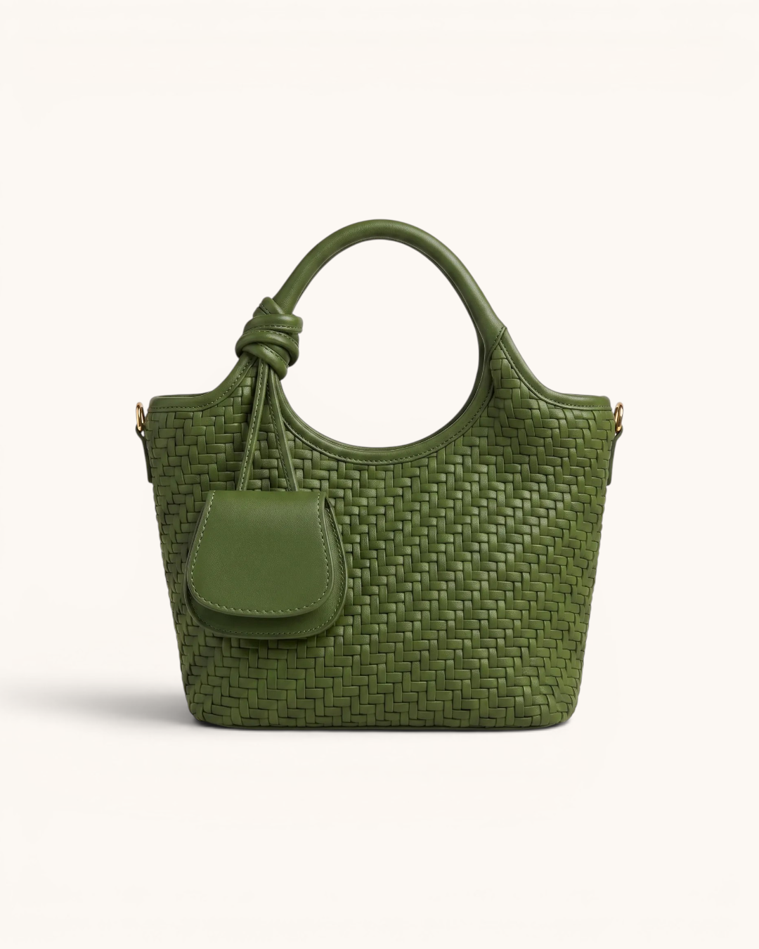 Verdant Weave Handbag in Vegan Leather