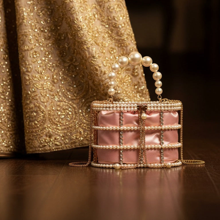 Blush Pearl Lattice Casket