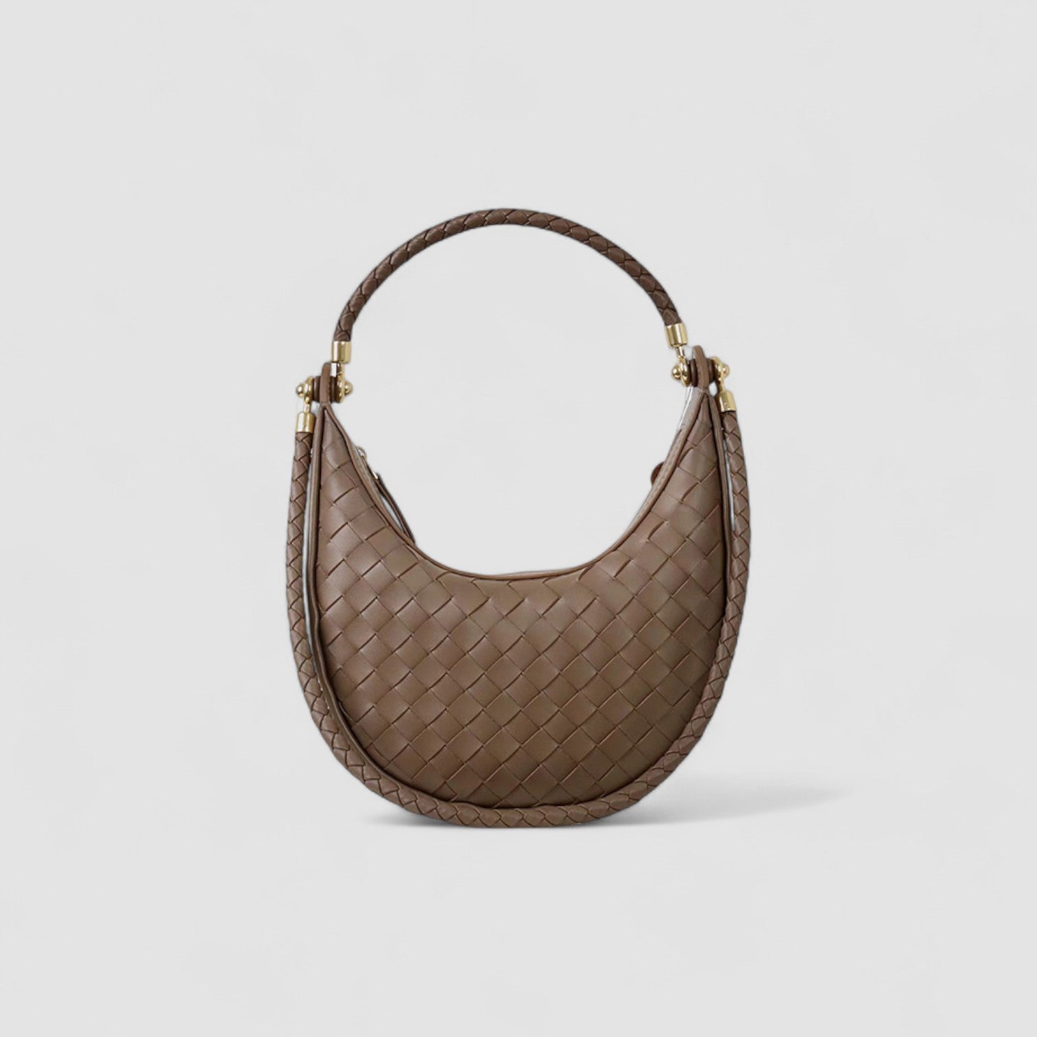 Elena Crescent Bag in Pure Leather