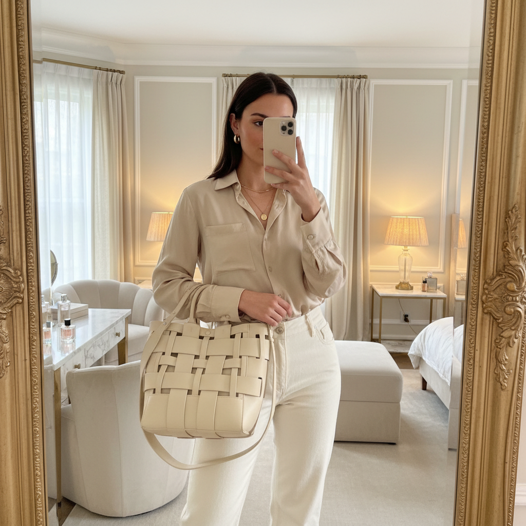 Yiva Weave Handbag in Vegan Leather