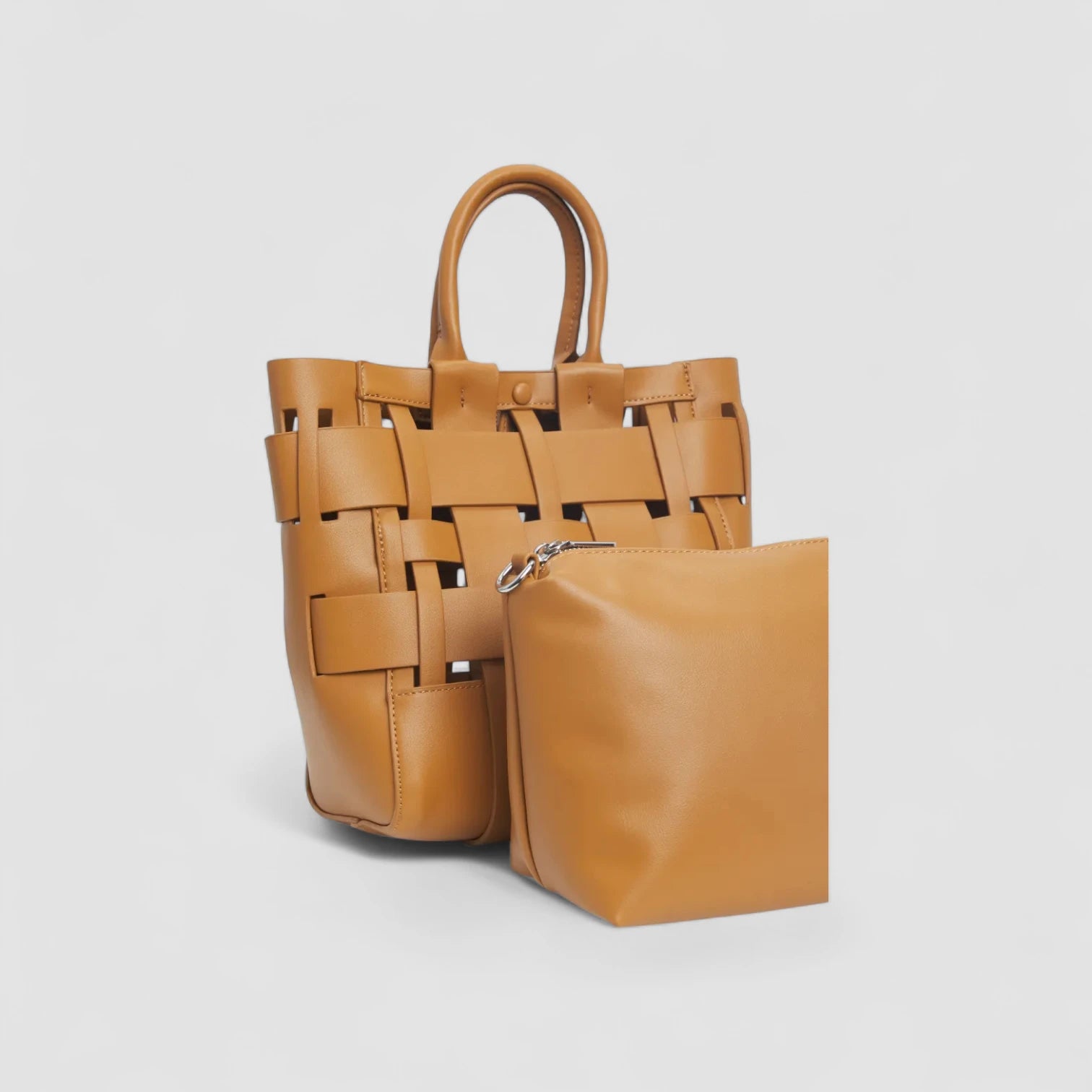 Yiva Weave Handbag in Vegan Leather
