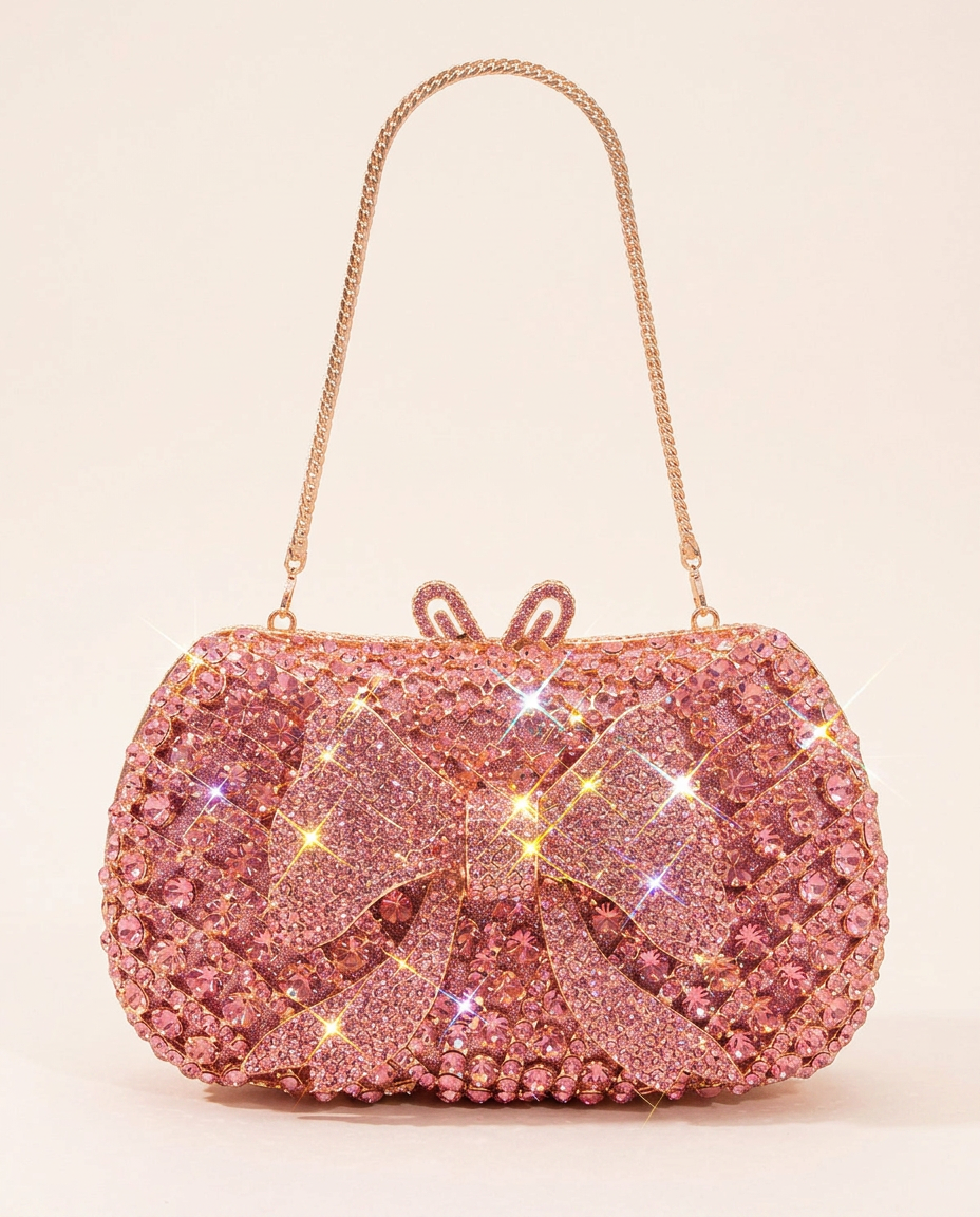 Bow Belle Crystal Clutch
