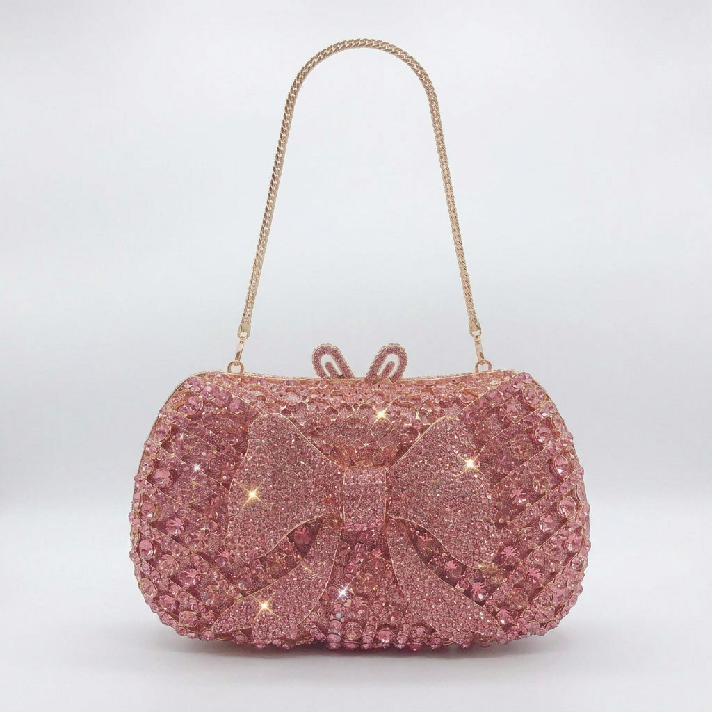 Bow Belle Crystal Clutch