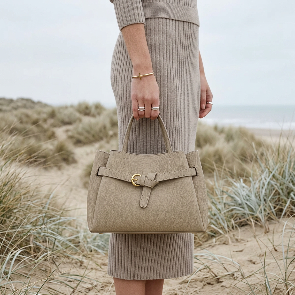 Valen Structured Tote in Pure Leather