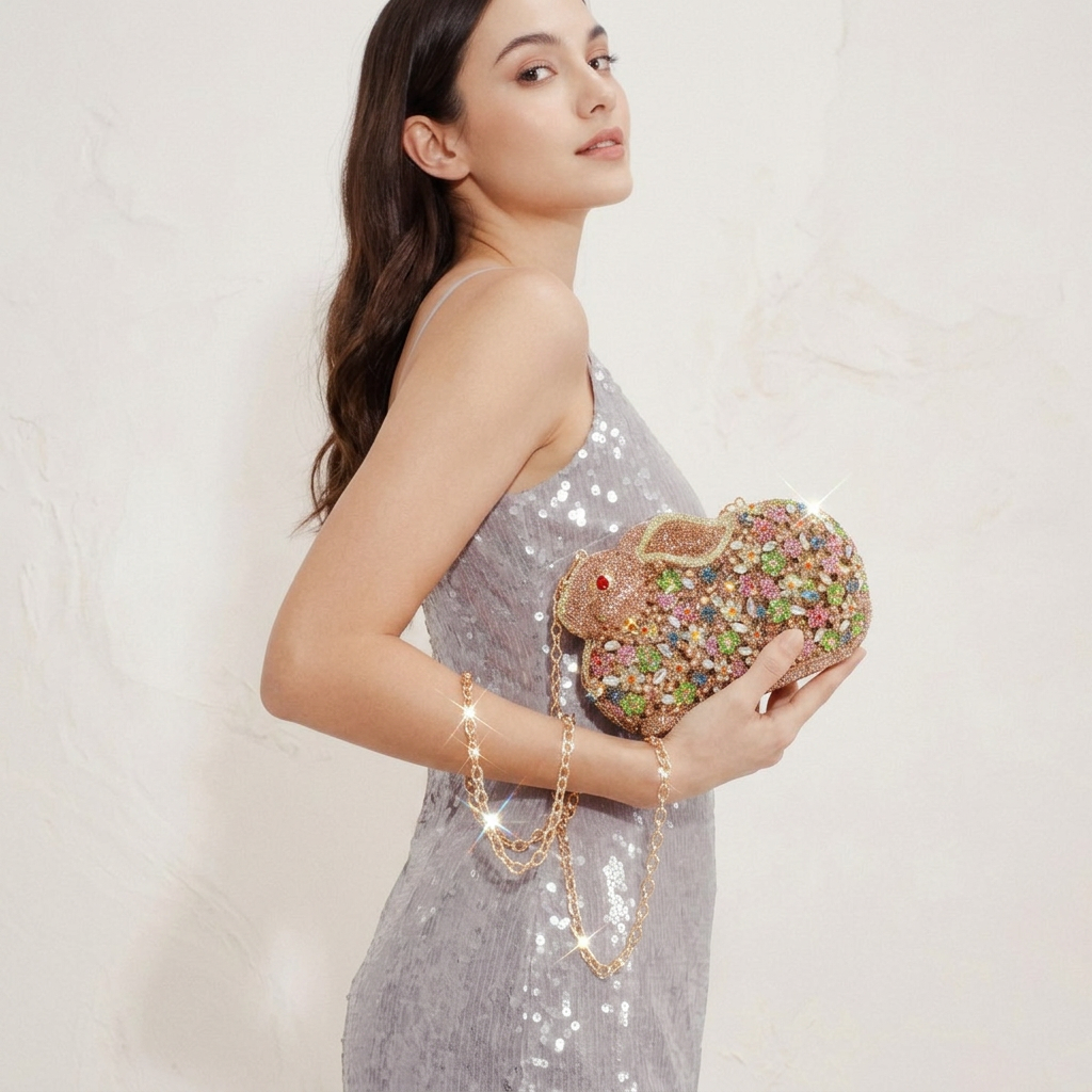 Bunny Crystal Clutch