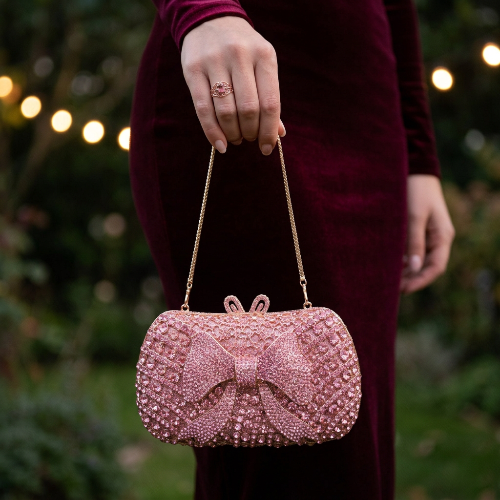 Bow Belle Crystal Clutch